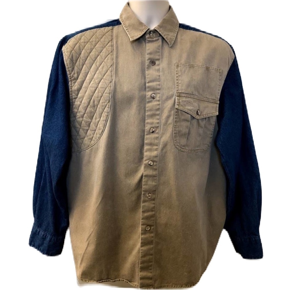 Wrangler Men's Outdoor Denim Shooting Shirt Large